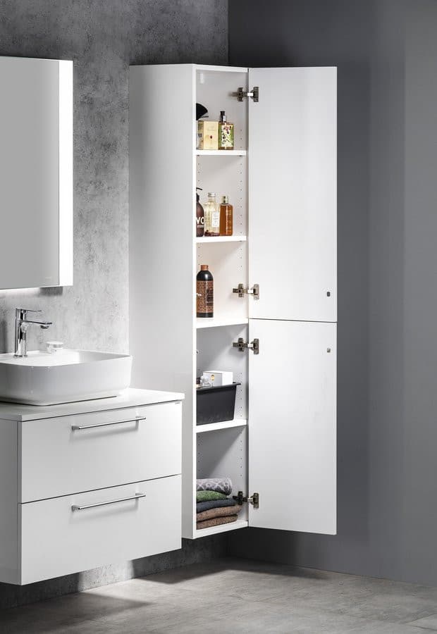 ESPACE słupek wysoki 35x172x32cm, 2 drzwiczki, lewy/prawy, dąb Polar