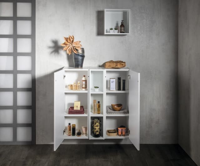 ESPACE szafka 35x94x32cm, 1 drzwiczki, lewa/prawa, biały połysk