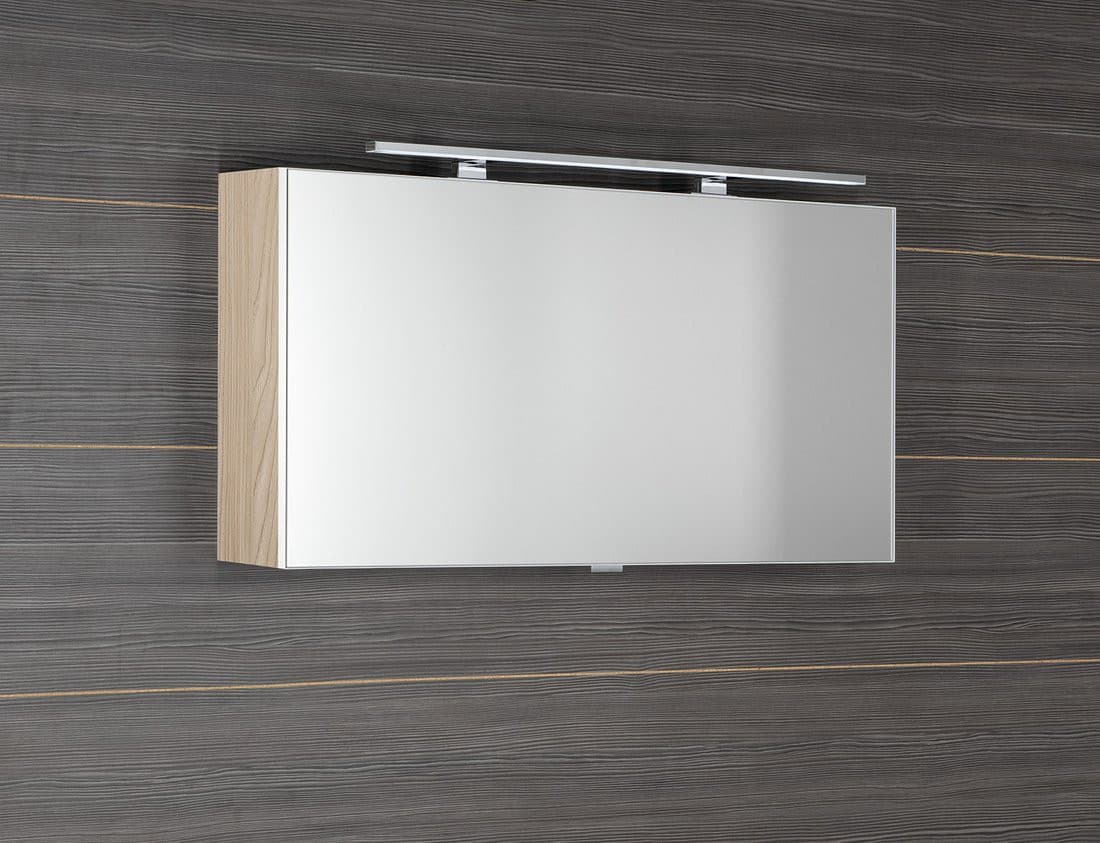 CLOE szafka z lustrem z oświetleniem LED, 100x50x18cm, wiąz Bardini