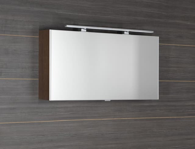 CLOE szafka z lustrem z oświetleniem LED, 100x50x18cm, sosna rustykalna