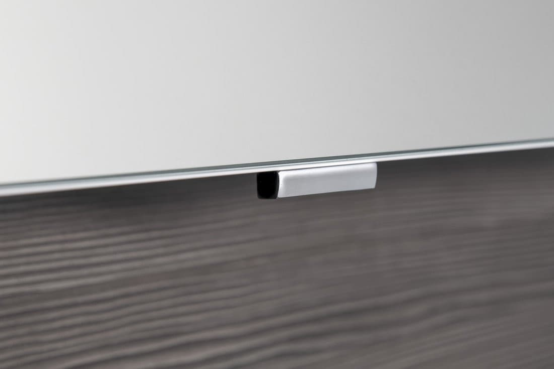 CLOE szafka z lustrem z oświetleniem LED, 120x50x18cm, dąb srebrny