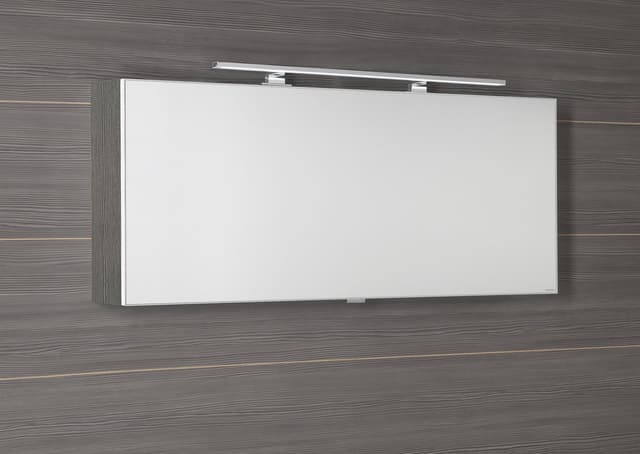 CLOE szafka z lustrem z oświetleniem LED, 120x50x18cm, dąb srebrny