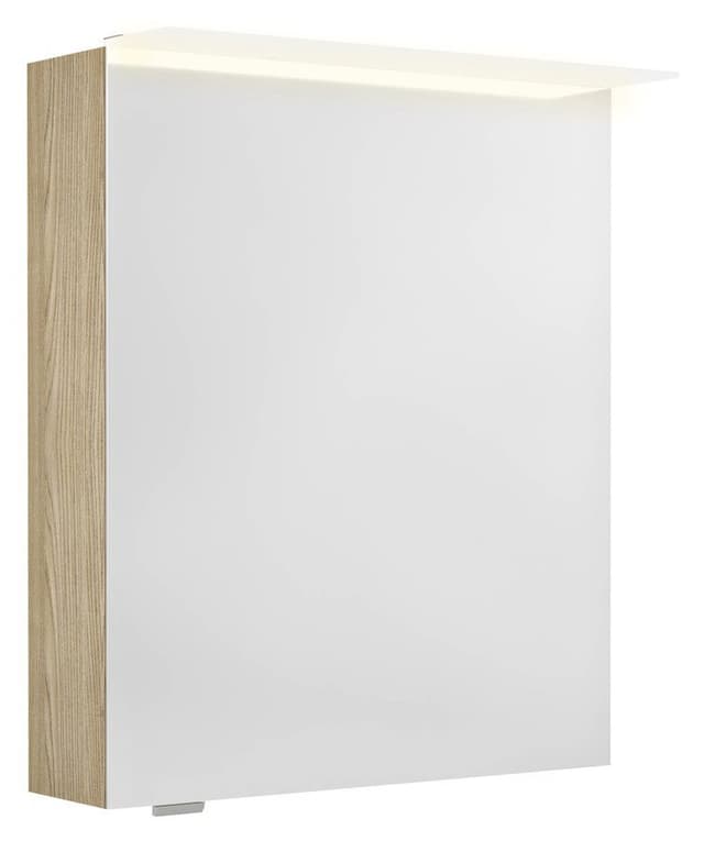 LINEX szafka z lustrem, oświetlenie LED, 60x70x15cm, lewa/prawa, wiąz Bardini