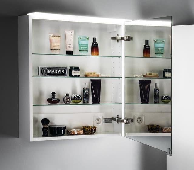 LINEX szafka z lustrem, oświetlenie LED, 60x70x15cm, lewa/prawa, wiąz Bardini