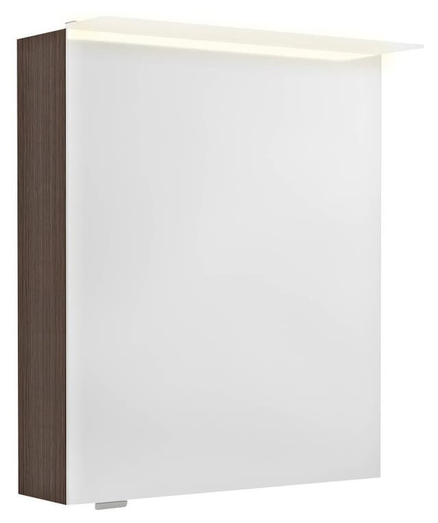 LINEX szafka z lustrem, oświetlenie LED, 60x70x15cm, lewa/prawa, sosna rustykalna