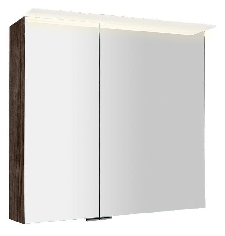 LINEX szafka z lustrem,oświetlenie LED, 80x70x15cm, sosna rustykalna