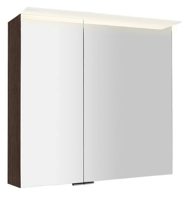 LINEX szafka z lustrem,oświetlenie LED, 80x70x15cm, sosna rustykalna