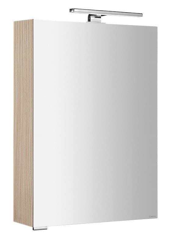 MIRRÓ szafka z lustrem, oświetlenie LED, 50x70x16cm, lewa/prawa, wiąz Bardini