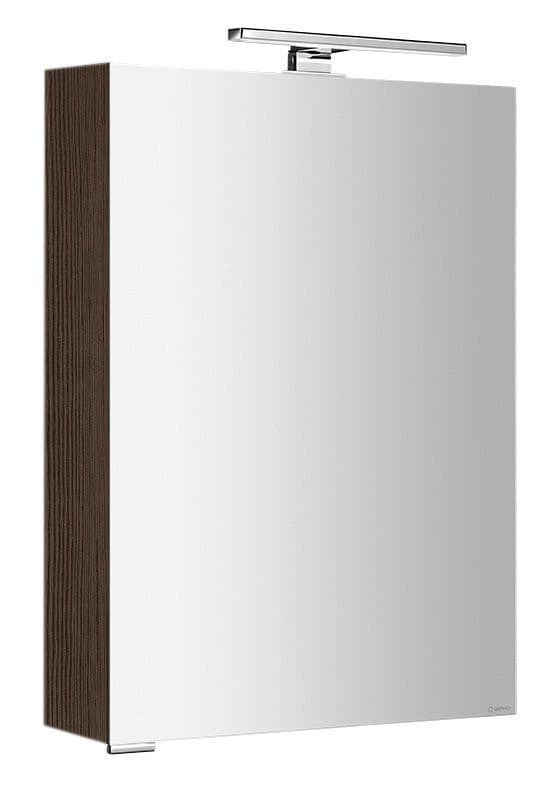 MIRRÓ szafka z lustrem, oświetlenie LED, 50x70x16cm, lewa/prawa, sosna rustykalna