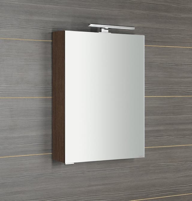 MIRRÓ szafka z lustrem, oświetlenie LED, 50x70x16cm, lewa/prawa, sosna rustykalna