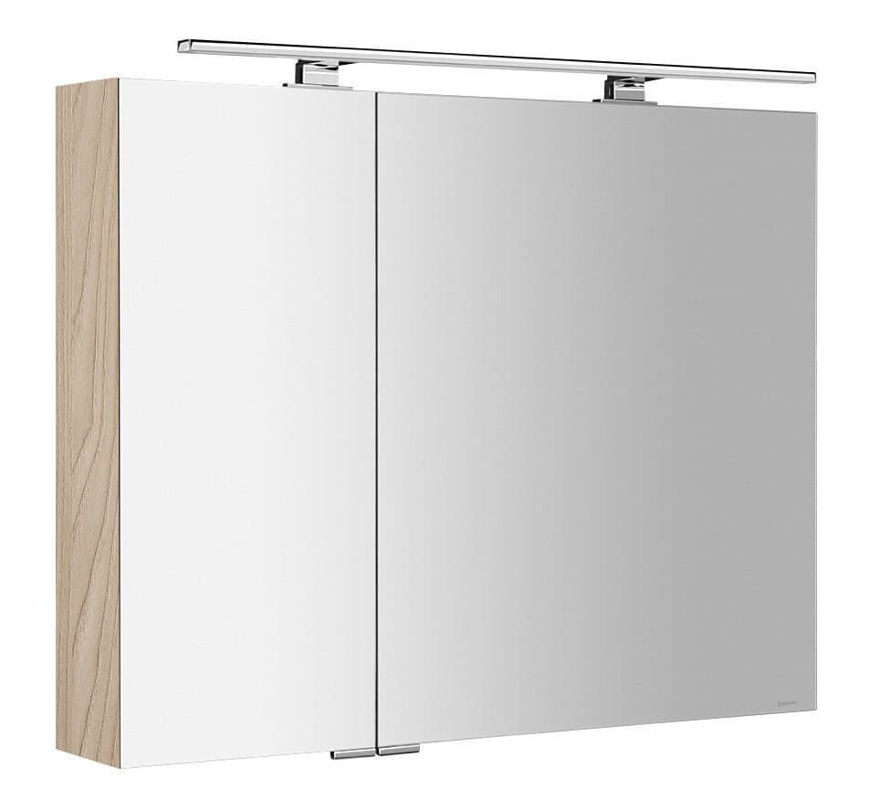 MIRRÓ szafka z lustrem z oświetleniem LED, 90x70x16cm, wiąz Bardini