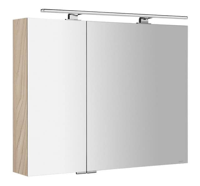 MIRRÓ szafka z lustrem z oświetleniem LED, 90x70x16cm, wiąz Bardini