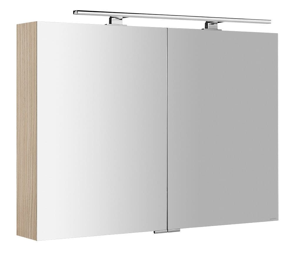 MIRRÓ szafka z lustrem z oświetleniem LED, 100x70x16cm, wiąz Bardini