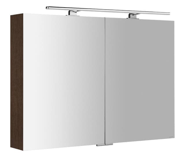 MIRRÓ szafka z lustrem z oświetleniem LED, 100x70x16cm, sosna rustykalna