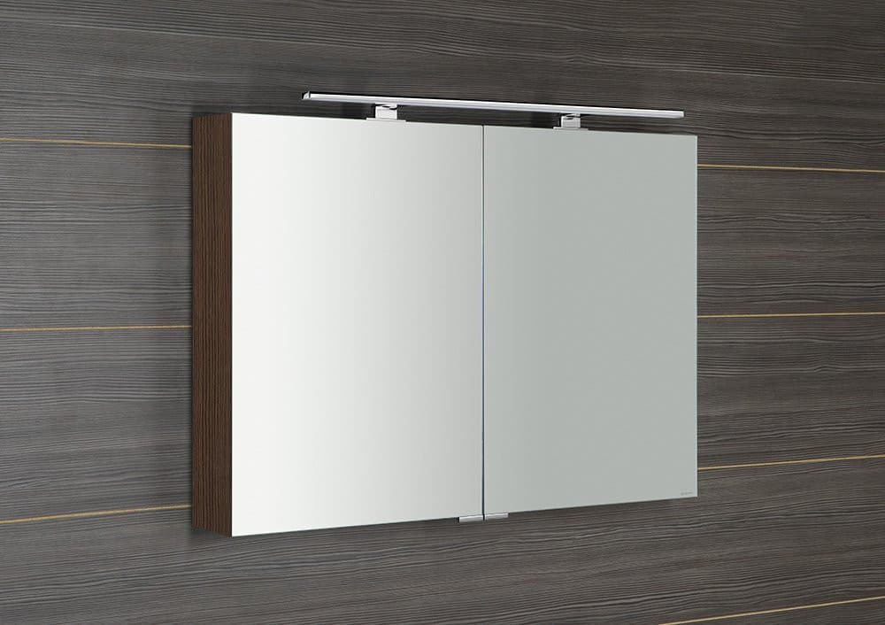 MIRRÓ szafka z lustrem z oświetleniem LED, 100x70x16cm, sosna rustykalna