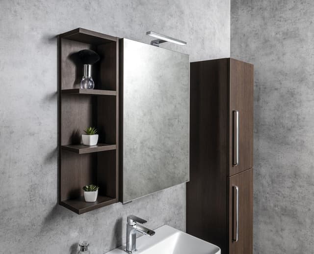 RIWA szafka z lustrem, oświetlenie LED, 50x70x17cm, sosna rustykalna