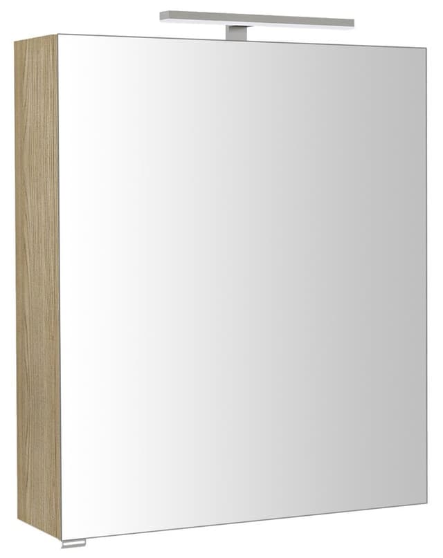 RIWA szafka z lustrem, oświetlenie LED, 60x70x17cm, wiąz Bardini