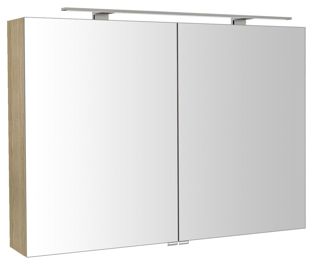 RIWA szafka z lustrem, oświetlenie LED, 101x70x17cm, wiąz Bardini