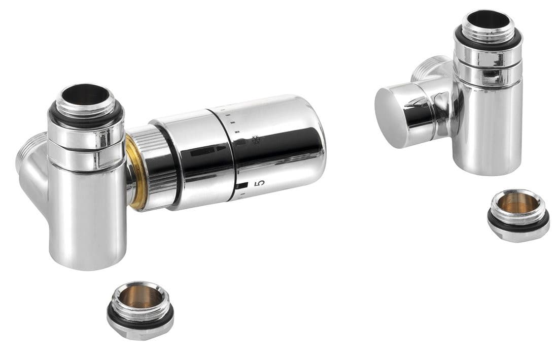 CORNER COMBI zestaw przyłączeniowy termostatyczny, lewy, chrom