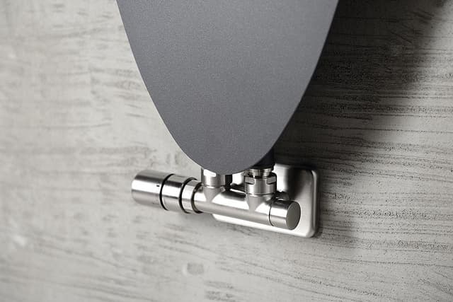 TWIN zestaw przyłączeniowy zespolony termostatyczny, lewy, stal nierdzewna mat