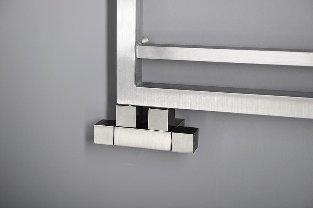 CUBE TWIN zestaw przyłączeniowy zespolony, stal nierdzewna mat