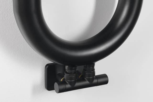 TWIN BLACK zestaw przyłączeniowy zespolony, rozstaw 50 mm, czarny mat