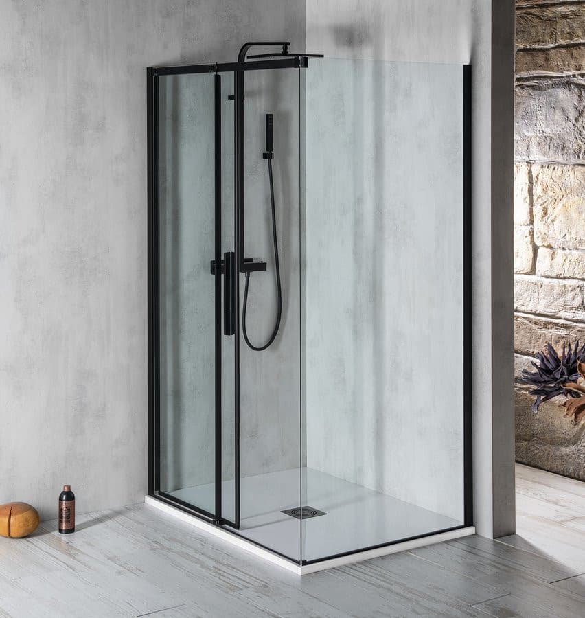 ALTIS BLACK prostokątna kabina prysznicowa 1100x900 mm, wariant L/P