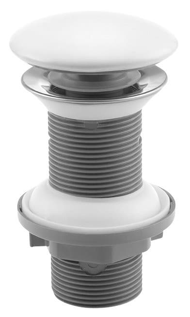 Odpływ umywalkowy 5/4", klik-klak, korek ceramiczny, 20-70mm, biały