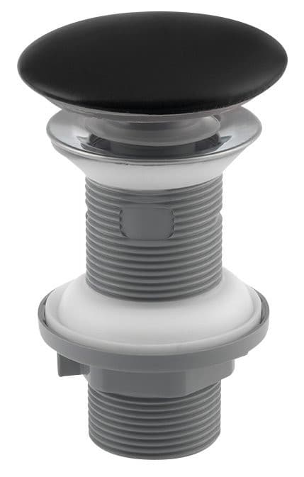 Odpływ umywalkowy 5/4", klik-klak, korek ceramiczny, 20-70mm, czarny mat