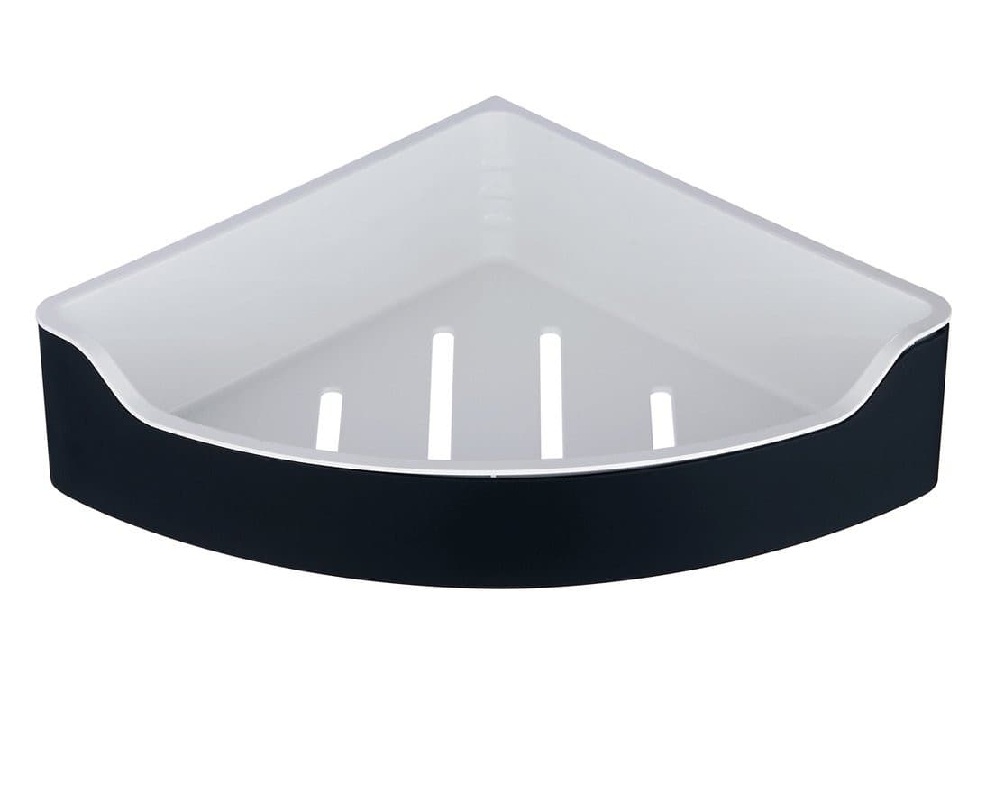 SAMBA półka narożna do kabiny prysznicowej, 218x63x218mm, czarny