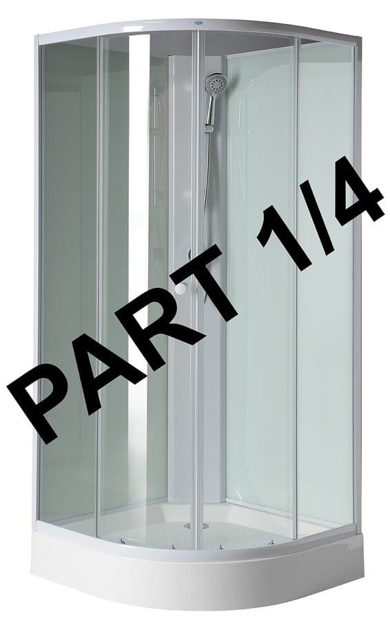 AIGO Brodzik 900x900 mm, akcesoria, syfon, uchwyt prysznicowy i prysznic, część 1/4