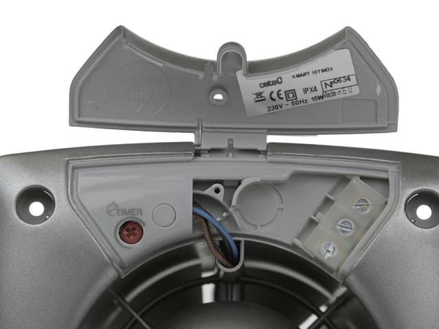 X - MART 12T wentylator łazienkowy z wył. czasowym, 20W, wylot 120mm, stal nierdzewna mat