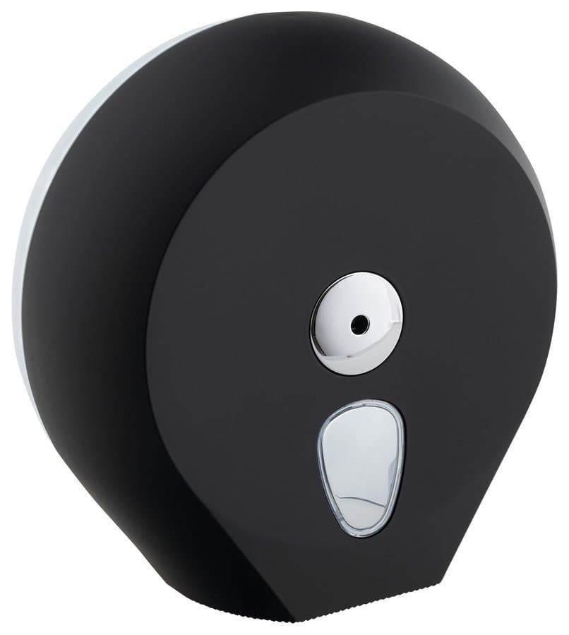 COLORED dowoznik na papier toaletowy o Ø 23cm, ABS, czarny mat