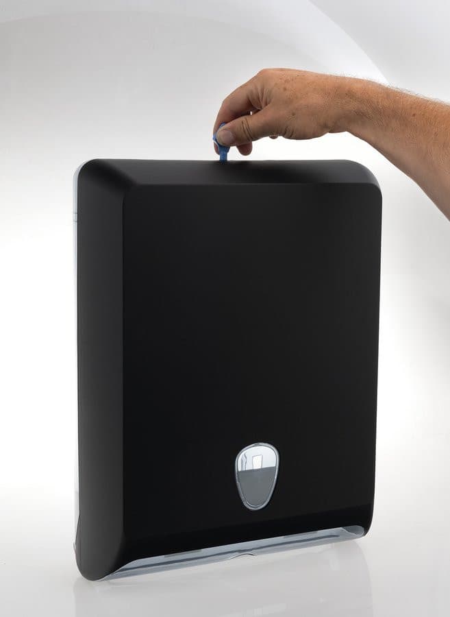 COLORED dozownik ręczników papierowych, 29x40x13cm, ABS, czarny mat