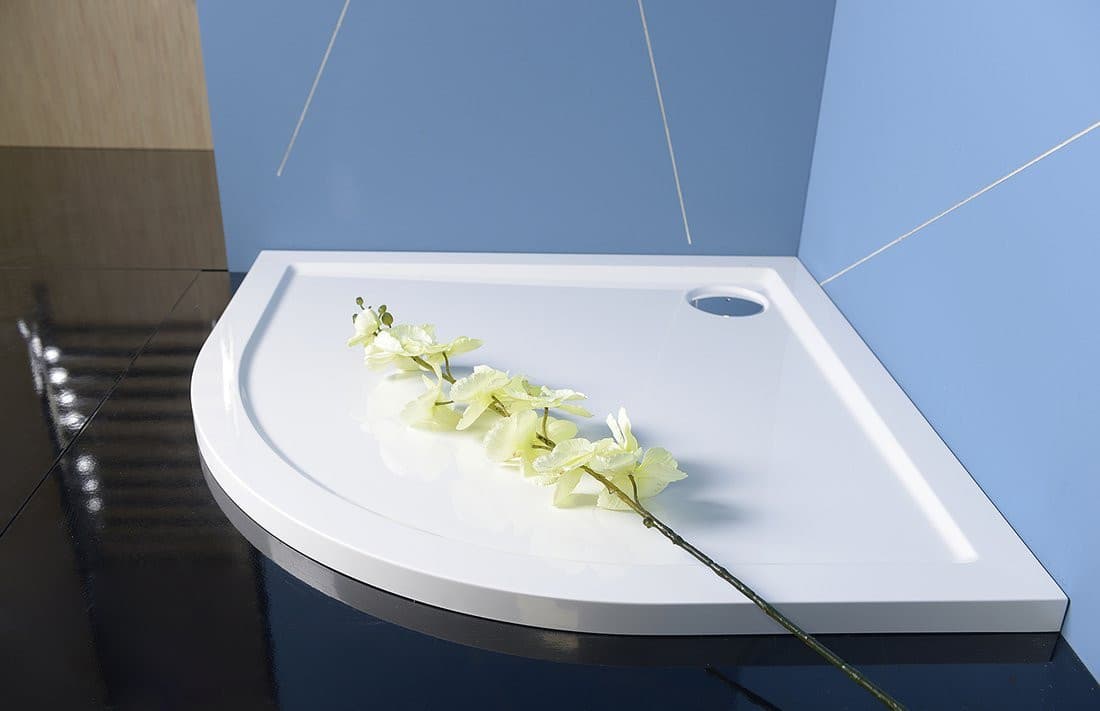 SERA brodzik prysznicowy kompozytowy 90x90cm, półokrągły, R550, biały