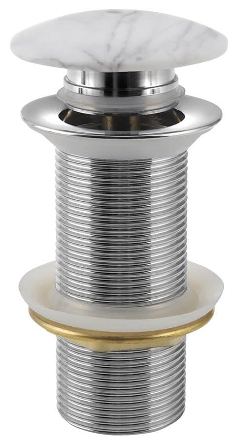 BLOK korek umywalkowy 5/4'', klik-klak, grzybek biała carrara mat trawertyn