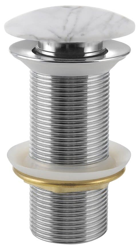 BLOK korek umywalkowy 5/4'', klik-klak, grzybek biała carrara mat trawertyn