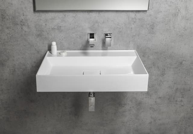 GODIVA umywalka kompozytowa 68x44cm, bez otworu na baterię, biały