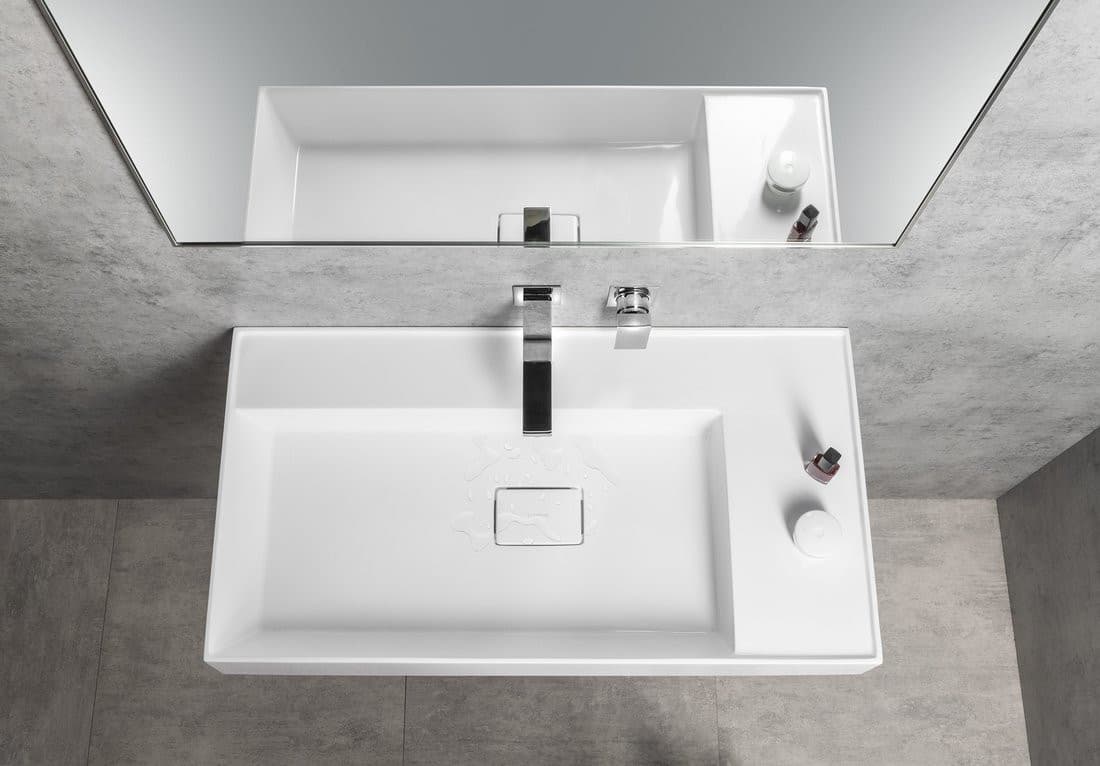 GODIVA umywalka kompozytowa 83x44cm, bez otworu na baterię, biały