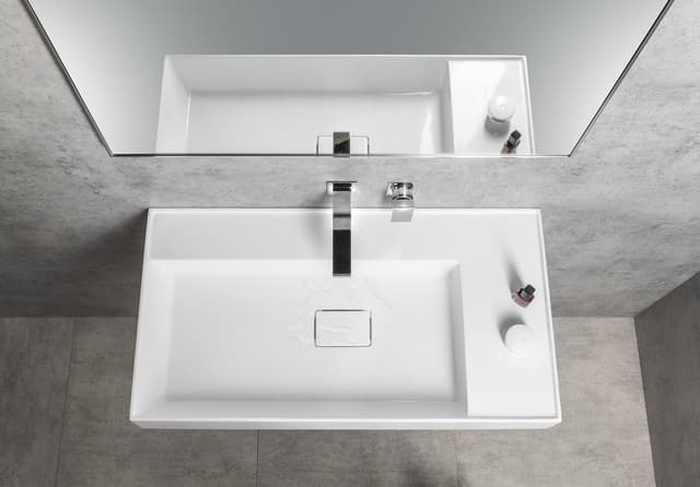 GODIVA umywalka kompozytowa 83x44cm, bez otworu na baterię, biały