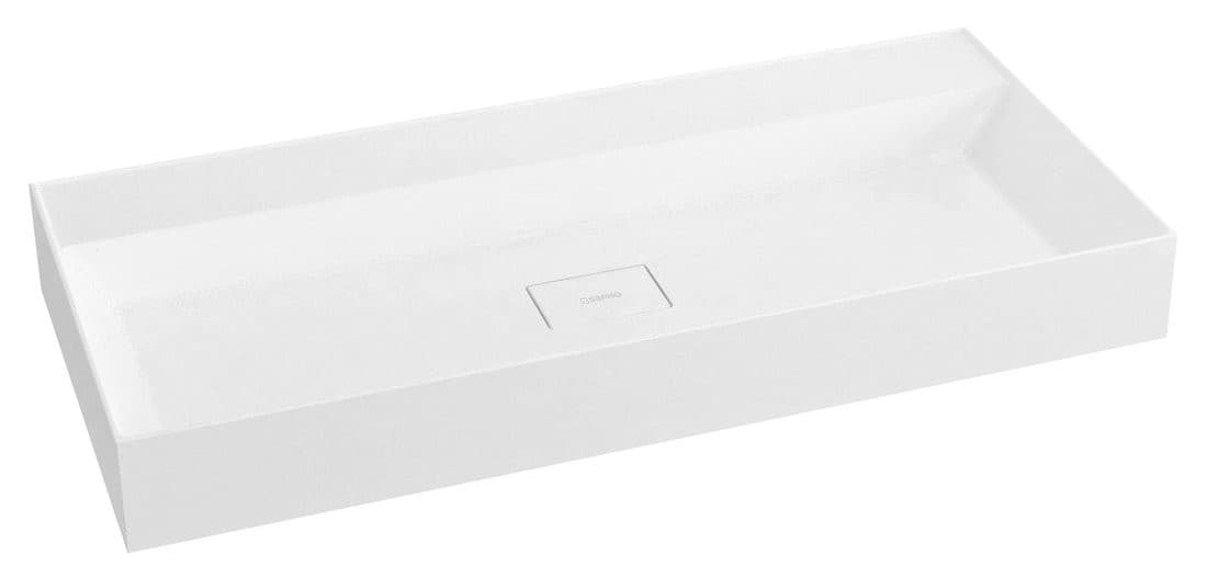 GODIVA umywalka kompozytowa 96x44cm, bez otworu na baterię, biały