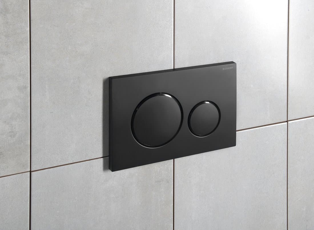 GEBERIT SIGMA20 przycisk spłukujący, Easy-to clean/czarny mat