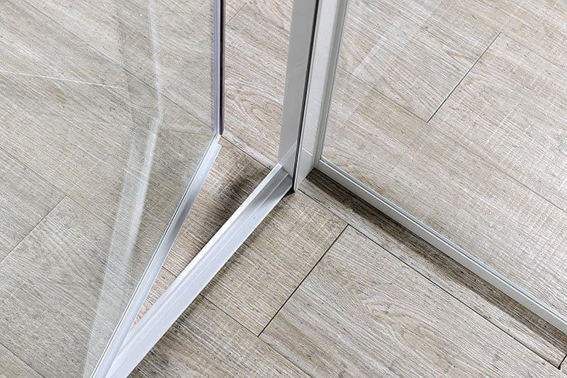 AMICO drzwi prysznicowe zawiasowe 1040-1220x1850mm, szkło czyste