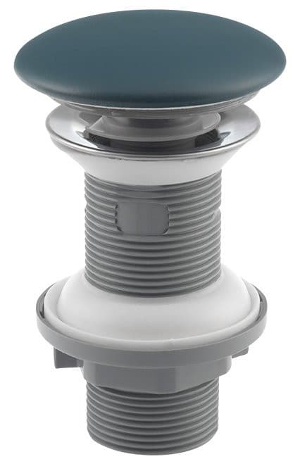 Odpływ umywalkowy 5/4", klik-klak, korek ceramiczny, 20-70mm, petrol zielony