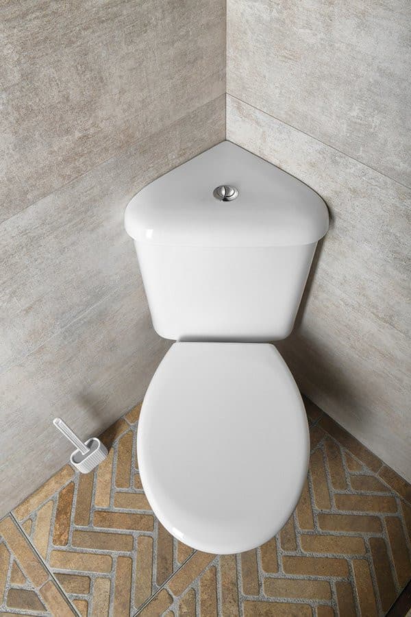 CLIFTON kompakt WC narożny, mechanizm spłukujący 3/6l, odpływ poziomy, biały