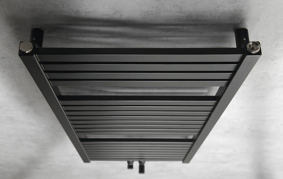 TONDI grzejnik łazienkowy 450x970 mm, podłączenie centralne, czarny mat