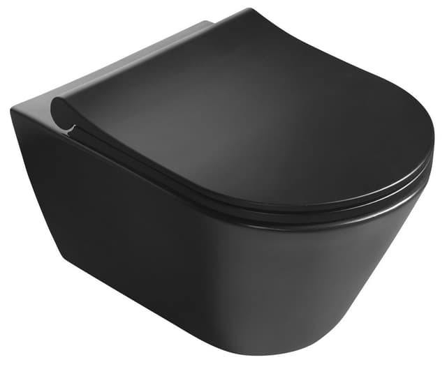 AVVA CLEANWASH WC wiszące z funkcją bidetu, Rimless, 35,5x53cm, czarny mat