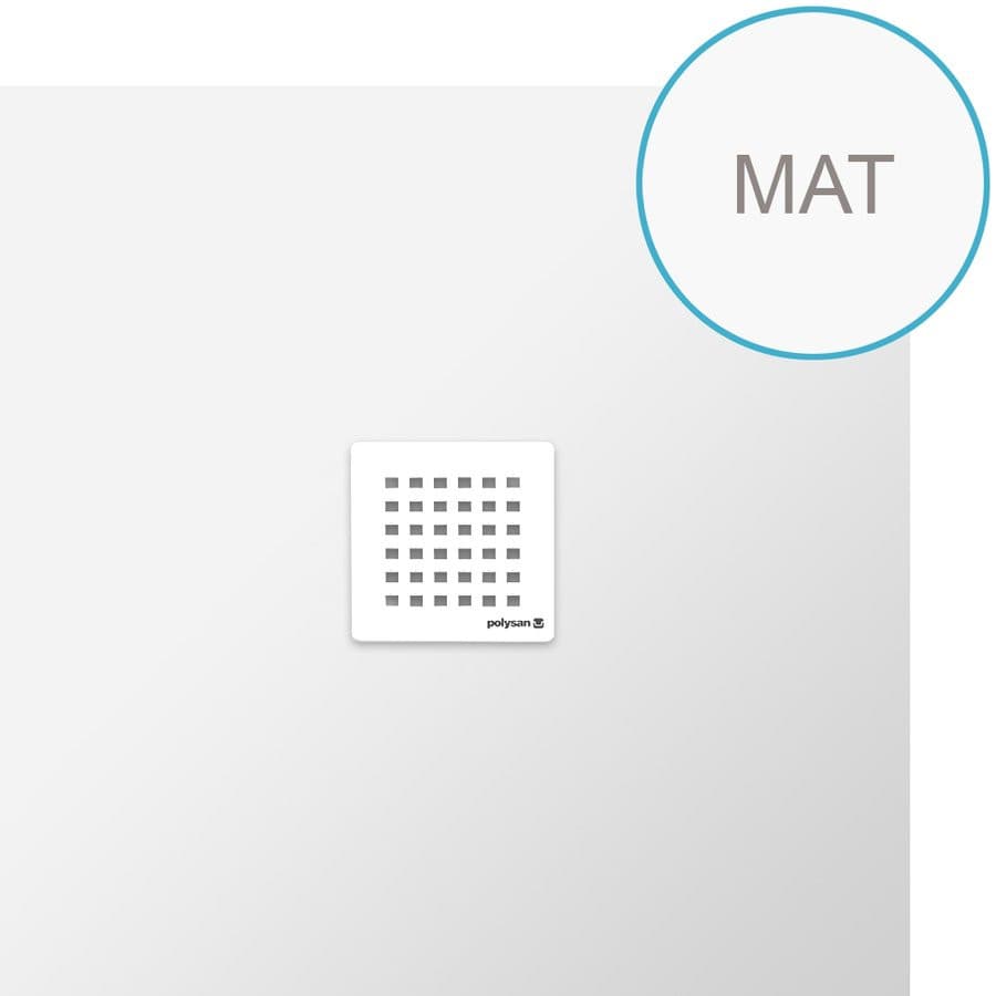 FLEXIA brodzik kompozytowy 80x80cm, regulowany rozmiar, biały mat