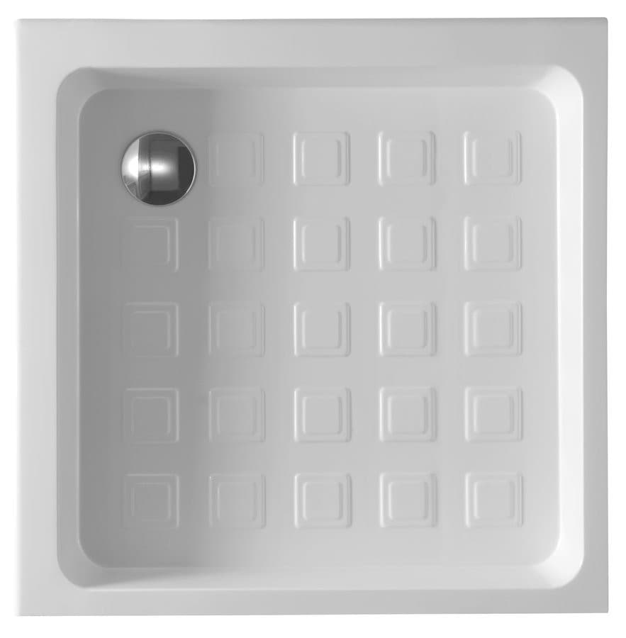 RETRO brodzik prysznicowy ceramiczny, kwadrat 90x90x20cm, biały