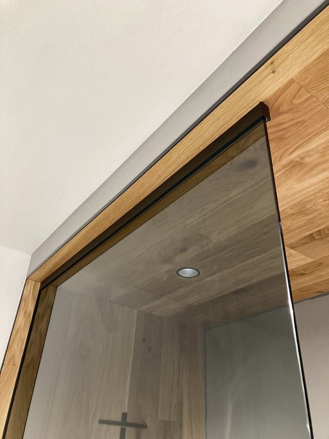 ARCHITEX Zestaw do montażu szkła, podłoga/ściana/sufit, maksymalna szerokość 1600mm, czarny mat